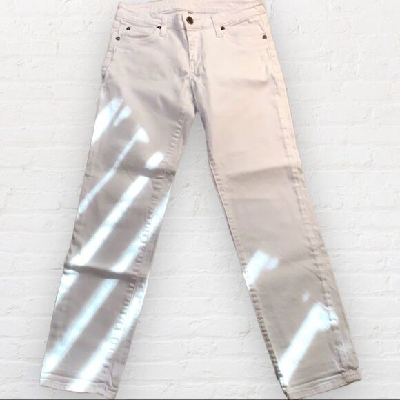 𝅺KUT from the Kloth white denim. Mid rise. Five pockets. - Picture 1 of 11